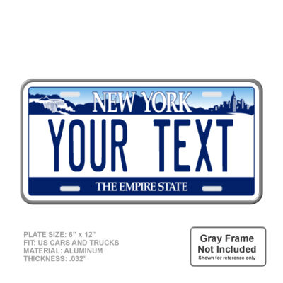 New York Personalized 6" X 12" Novelty License Plate  Thumbnail