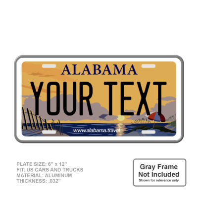 Alabama Full Size 6" X 12" Personalized Novelty License Plate Thumbnail