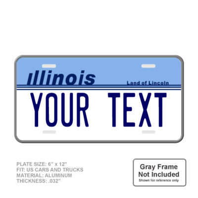 Illinois Personalized Full Size 6" X 12" Personalized Novelty License Plate Thumbnail