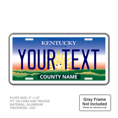 Kentucky Personalized Full Size 6" X 12" Personalized Novelty License Plate  Thumbnail