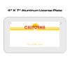 4 X 7 Aluminum License Plate  Thumbnail