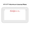 4 X 7 Aluminum License Plate  Thumbnail