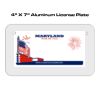 4 X 7 Aluminum License Plate  Thumbnail