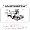 6 X 12 Full Size Aluminum License Plate for Cars and Trucks  Thumbnail