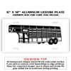 6 X 12 Full Size Aluminum License Plate for Cars and Trucks  Thumbnail