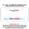 6 X 12 Full Size Aluminum License Plate for Cars and Trucks  Thumbnail