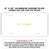 6 X 12 Full Size Aluminum License Plate for Cars and Trucks  Thumbnail