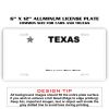 6 X 12 Full Size Aluminum License Plate for Cars and Trucks  Thumbnail