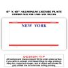 6 X 12 Full Size Aluminum License Plate for Cars and Trucks  Thumbnail