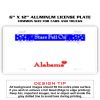 6 X 12 Full Size Aluminum License Plate for Cars and Trucks  Thumbnail