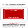 6 X 12 Full Size Aluminum License Plate for Cars and Trucks  Thumbnail